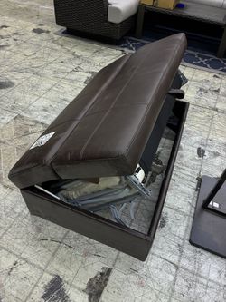 Brown Faux Leather Sleeper
