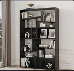 6-shelf Geometric Bookcase, different ways to setup , 16 Cube Bookcase, Storage Shelves G-4