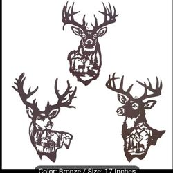 3 pc Deer metal art set all 3 $(40) or $15 each piece