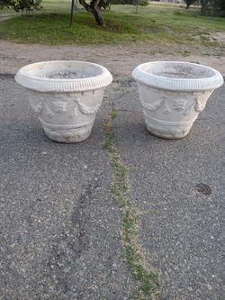 Large Concrete Garden Pots