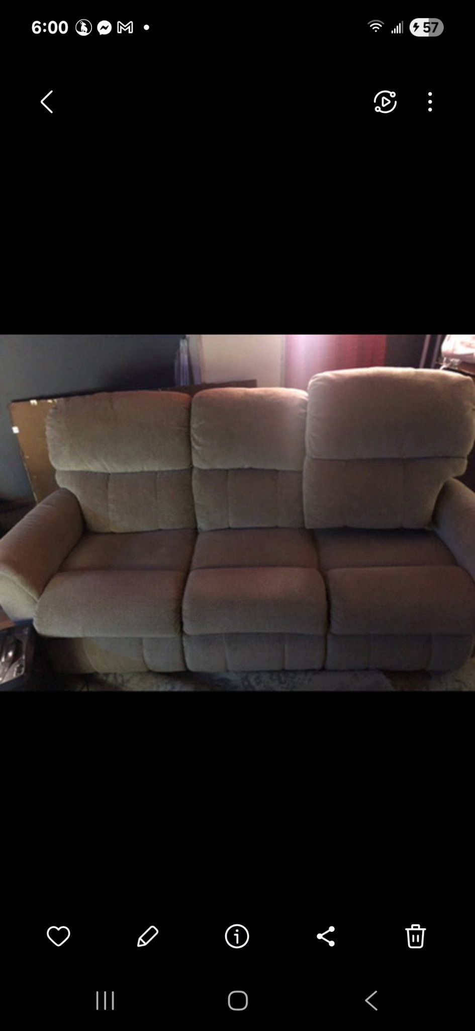 FREE RECLINING SOFA