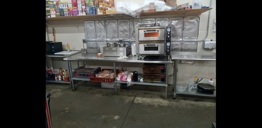 8 Ft Stainless Steel Prep Table Used But Great Condition  Thumbnail
