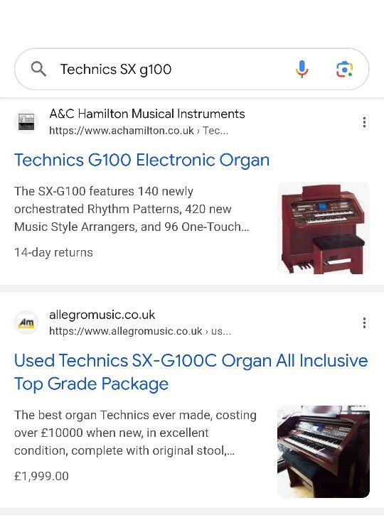 Technics Digital SX G100 Organ