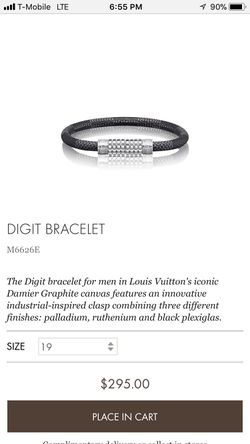 Louis Vuitton bracelet (original not fake) black and grey for Sale in
