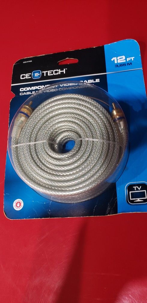 Component Video Cable Red Blue Green For TV, DVD Player And Audio Systems. New In Sealed Package