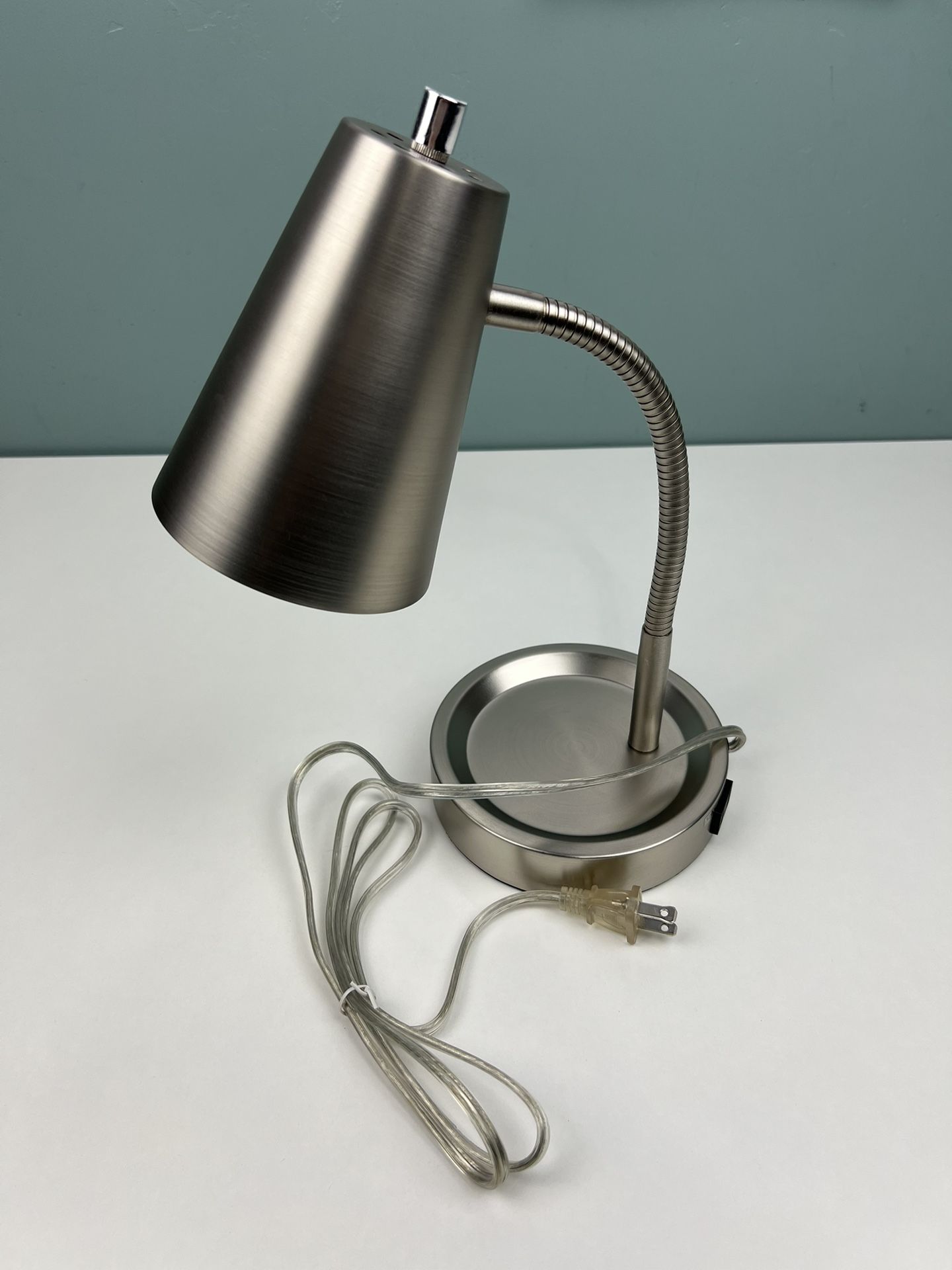 Room Essentials Silver Table Desk LED Lamp