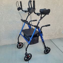 🔥 ELENKER Upright Rollator Walker Wheelchair Scooter Senior Mobility Assist Folding Adjustable Padded Seat Chair