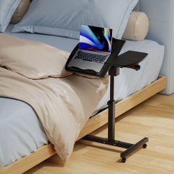 Lifting Computer Desk, Multifunctional Standing Table, Laptop Cart with Mouse Pad for Home Small Spaces, Black 👉$20👈