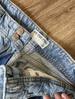 Free People Women’s Aster Light Wash High Rise Straight Denim Jeans