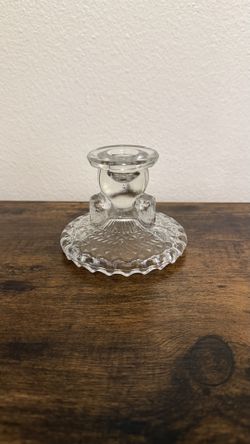 Vintage Anchor Hocking Glass Candle Holder