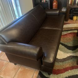Pier One Leather Couch 