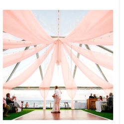 Wedding, Baby Shower, Blush Pink Party Ceiling Drapes