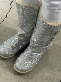 Crystal Studded Ugg Style Boots Festival