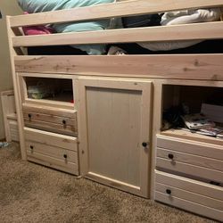 Sedona Junior Wood Loft Storage Bed

