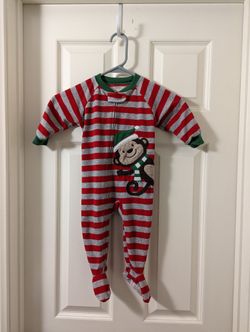 Christmas Pajamas with Feet Size 12 Months 