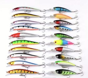 20pcs Bionic Minnow Fishing Lures - Lifelike Hard Baits, Carp Fishing Tackle