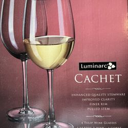 4 - 19 oz Cachet Tulip Wine Glasses
