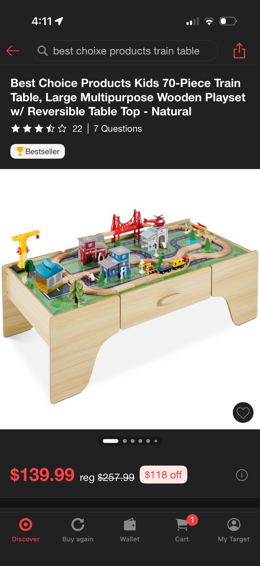 Brand New - wooden train table