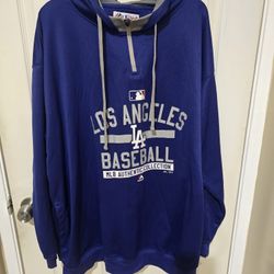 Majestic Los Angeles Dodgers MLB Authentic Collection Quarter Zip/hoodie SIze 3XL ( Reseda  Ca)
