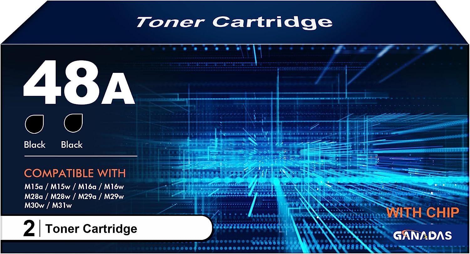 CF248A 48A Toner Cartridge HP Replacement for HP 48A Toner Cartridge Black Compatible with Laserjet Pro M15w M29w M28w M15a M28a M31w M30w M16a M16w M
