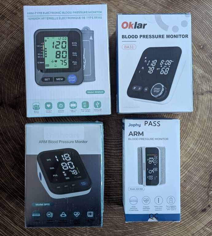 Lots Of 4 Brand New Sealed Blood Pressure Monitors