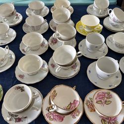 30 Sets Of Vintage Tea Cups