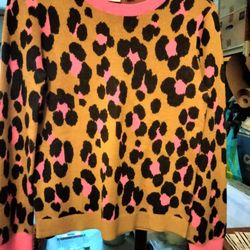 Gap Kids Pink Leopard Sweat Shirt Size XXL 