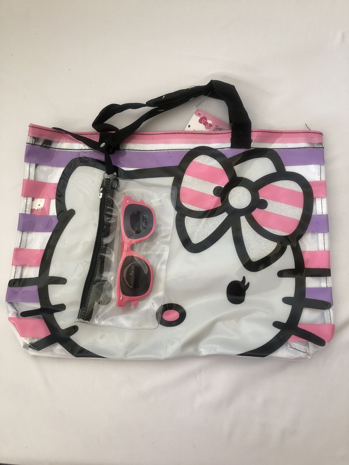 New set Hello kitty beach bag for girl and Wet Brush purple