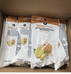 1350 Honey Lemon Cough Drops with Menthol Cough Suppressant Oral JAN 2026 