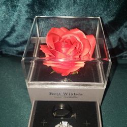 Brand New Real preserved Rose , w/ Ring Set in jewelry box VALENTINES , SPECIAL OCCASION $250 OBO TRADES?
