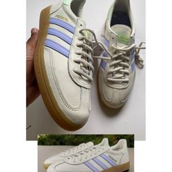 ADIDAS HANDBALL SPEZIAL OFF WHITE VIOLET PURPLE GUM Men’s sz 8,9.5,10,11,12 New No Box!