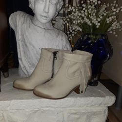 Leather Boots Fringe 