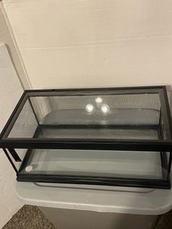 Braulio Custom Assembled Glass Reptile Terrarium, 6.9 Gallon Tank with Lid