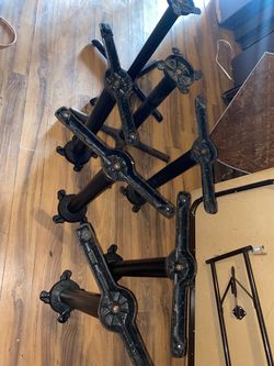 Cast Iron Industrial Table Bases Set