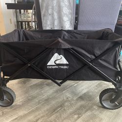 Ozark Trail Multi-Purpose Big Bucket Cart, Black Collapsible  Wagon, Height 24"