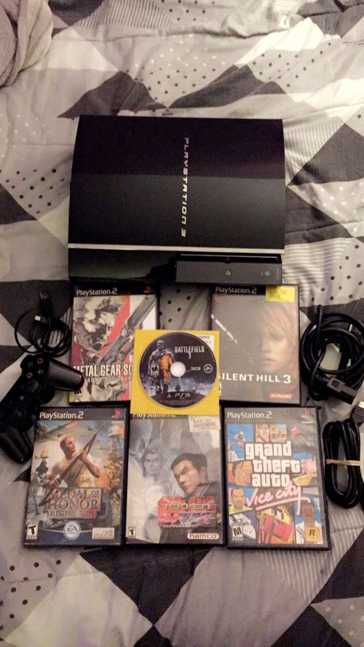 PlayStation 3 bundle or individual items - hardware backwards compatible  with PS2, PS2 memory card adapter, controllers, many games to choose from.  for Sale in Corral De Tie, CA - OfferUp