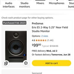 xTwo Studio Monitor Speakers-PreSonus Eris E5 Near Field Monitors