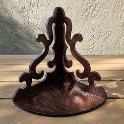 VINTAGE WOOD CORNER SHELF