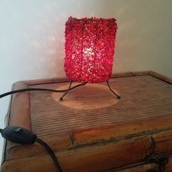 2 Retro Design Beaded Lamp with Switch