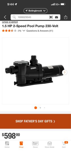 Brand new sealed box Shop Everbilt 1.5 HP 2-Speed Pool Pump 230-Volt