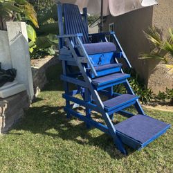 Lifeguard Chair (wood) XL- For Yard, Pool Or Beach - WOW