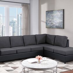 Reversible Black Sectional