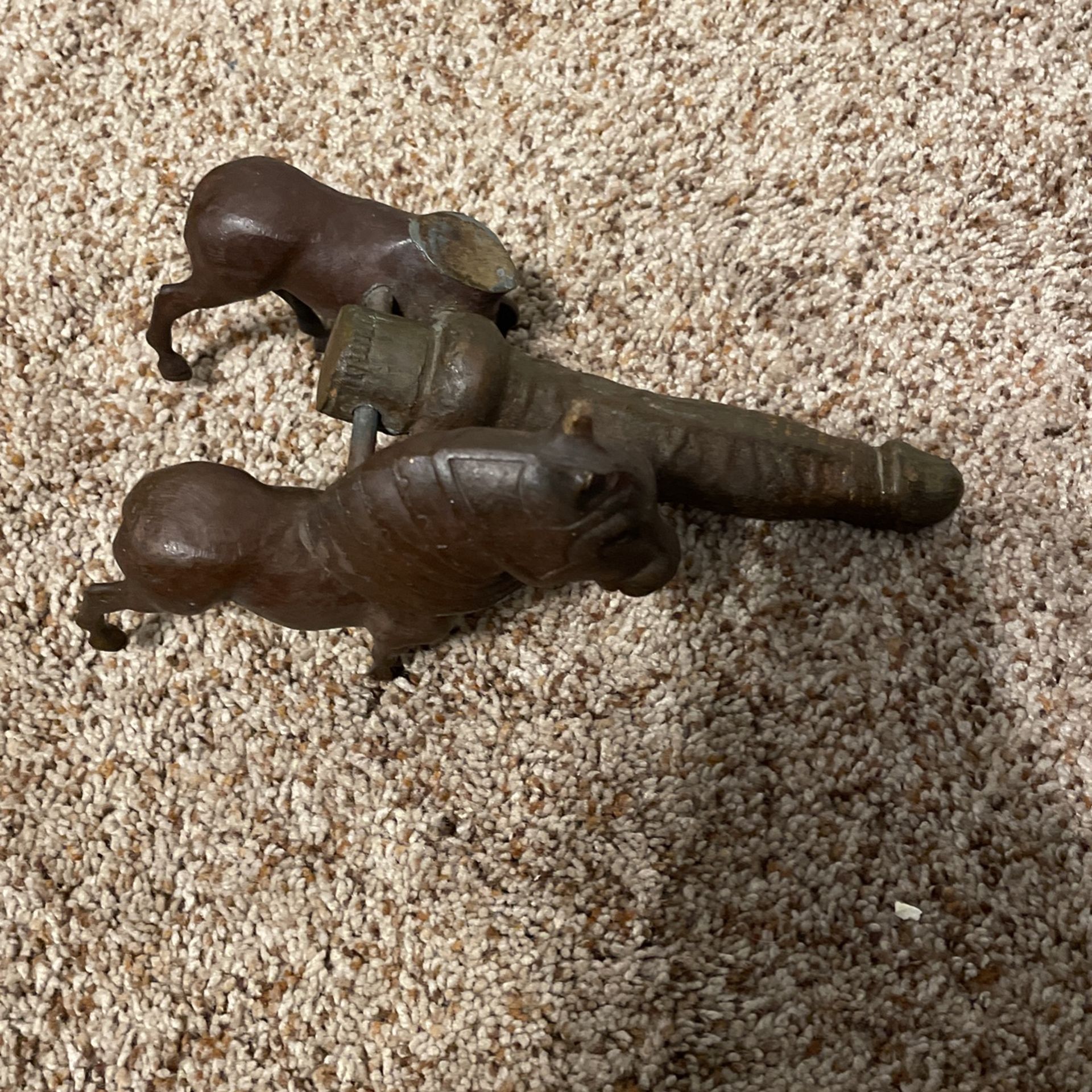 Bronze Horse Battering Ram Statue