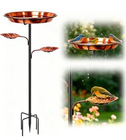 Bird Baths Feeder Bowl with 5 Prongs Base Stake