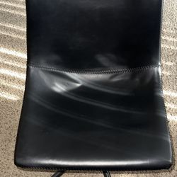 Black Leather Rolling Chair
