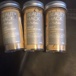 Shea Moisture Beauty Hack 3 pack Gold Kaolin Clay  Step 2  .75oz