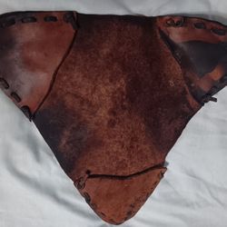 Vintage Handcrafted Leather Tripod Seat Cover