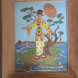 MID CENTURY ASIAN COPPER ARTWORK 