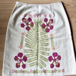 Linen Flower Skirt