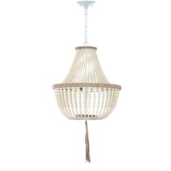 Safavieh Lighting Kristi 3-light Cream Adjustable Beaded Pendant Lamp